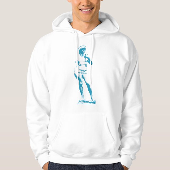 Veste À Capuche Statue : Dire le mot F — Bleu (Devant)