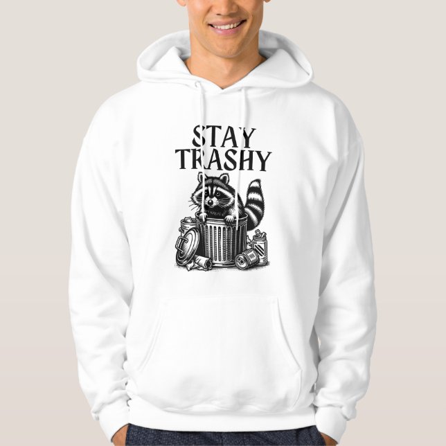 Veste À Capuche Stay Trashy Raccoon (Devant)