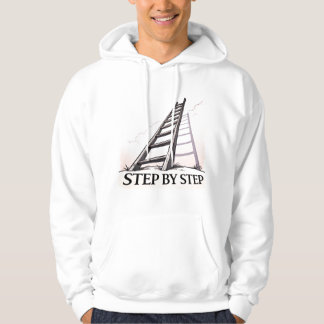 Veste À Capuche Step by Step Hoodie – Minimal Motivational Quote 