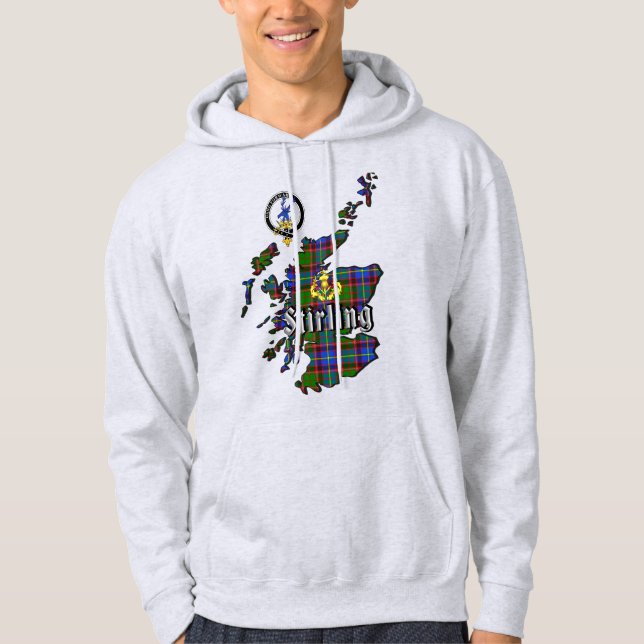 Veste À Capuche Stirling of Cadder Clan Badge Adult Hoodie (Devant)
