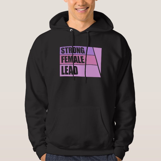 Veste À Capuche Strong Female Lead Feminist Empowerment Quote Logo (Devant)