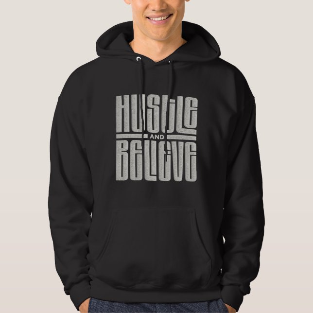 Veste À Capuche Style brodé motivationnel, élégant et croyant (Devant)