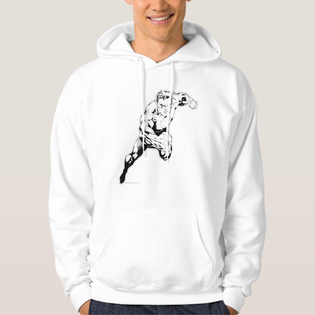 Veste À Capuche Style comique - Swift Jump, noir et blanc (Devant)