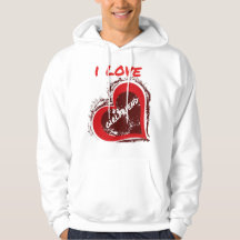 Style Grunge J'aime ma petite amie Design de cœur