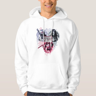 Veste À Capuche Suicide Squad   Squad Girls Graffiti Badges