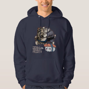 Veste À Capuche Sumo Cats combat pour Kawaii Sushi Japonais