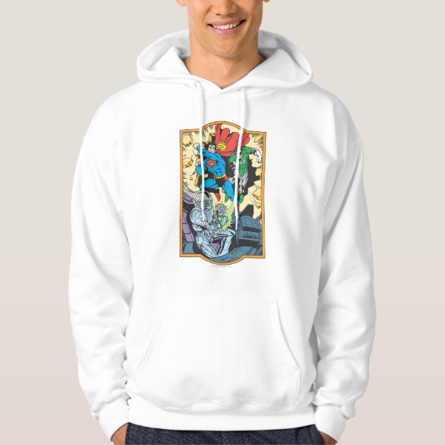 Veste À Capuche Superman & Green Lantern Combat Brainiac (Devant)