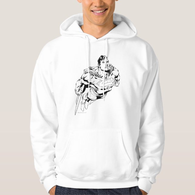 Veste À Capuche Superman noir et blanc 1 (Devant)