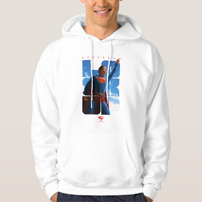 Veste À Capuche Superman regarde Pose (Devant)