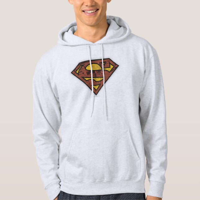 Veste À Capuche Superman S-Shield | Logo des journaux (Devant)