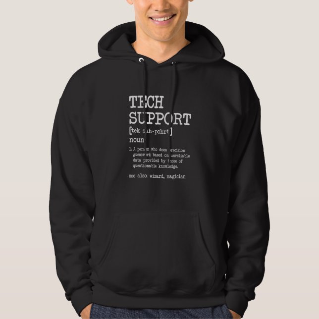 Veste À Capuche Support technique Définition de l'ordinateur (Devant)