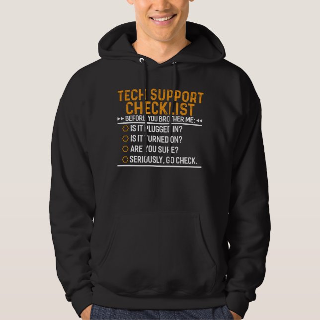 Veste À Capuche Support technique Geek informatique Funny Techie G (Devant)