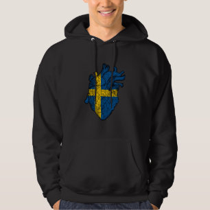 Veste À Capuche Sverige Suède Drapeau Cœur Fierté Suédoise Fierté