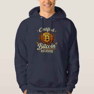 Veste À Capuche Sweat-shirt certifié croyant Bitcoin drôle Crypto