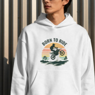 Veste À Capuche Sweat-shirt Rétro pour Motard de Moto Cross au Cou