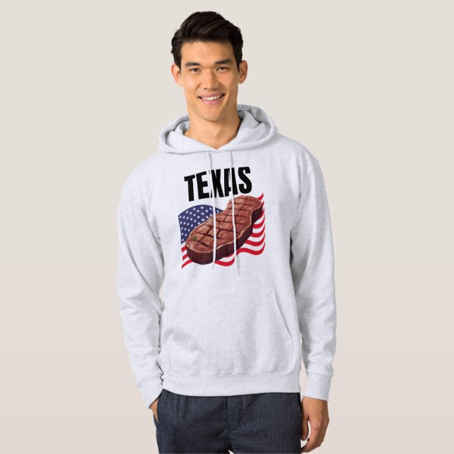 Veste À Capuche Sweatshirt à capuche masculin du Texas (Devant entier)