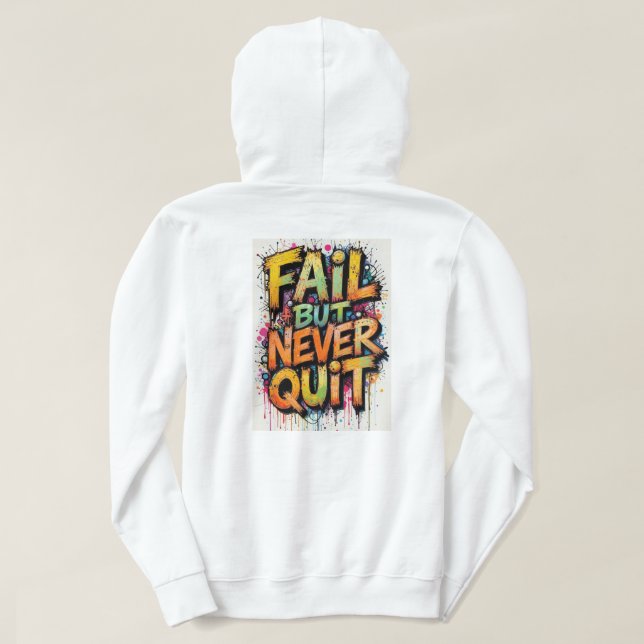 Veste À Capuche Sweatshirt à capuche pour adulte blanc avec motif (Design dos)