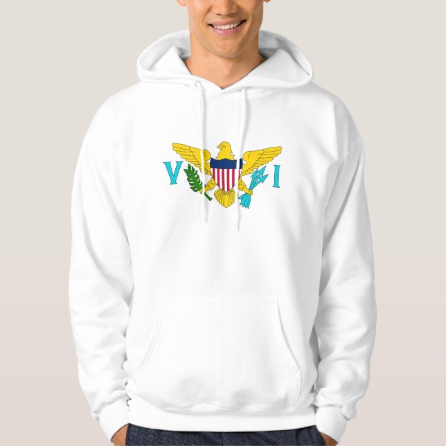 Veste À Capuche Sweatshirt à capuchon avec drapeau américain (Devant)