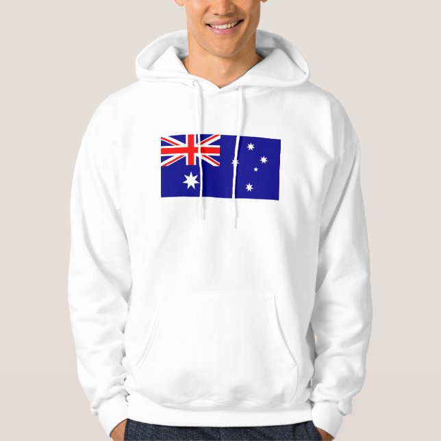 Veste À Capuche Sweatshirt à capuchon avec drapeau d'Australie (Devant)