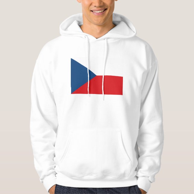 Veste À Capuche Sweatshirt à capuchon avec drapeau de la Tchéquie (Devant)