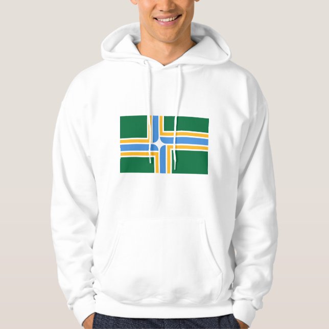 Veste À Capuche Sweatshirt à capuchon avec drapeau de Portland, Ét (Devant)