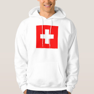 Veste À Capuche Sweatshirt à capuchon avec Drapeau de Suisse
