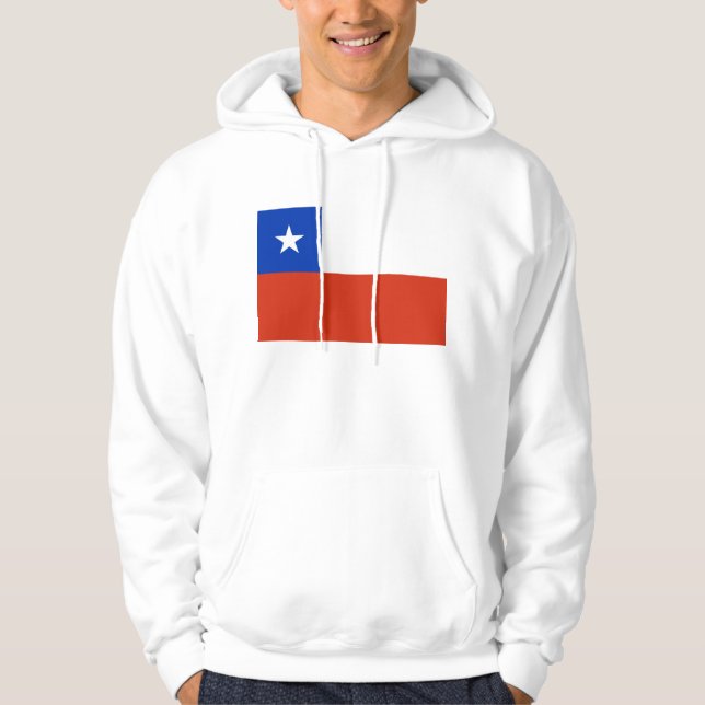 Veste À Capuche Sweatshirt à capuchon avec drapeau du Chili (Devant)