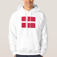 Sweatshirt à capuchon avec drapeau du Danemark