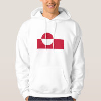 Sweatshirt à capuchon avec drapeau du Groenland