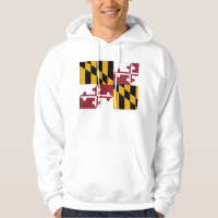 Sweatshirt à capuchon avec drapeau du Maryland