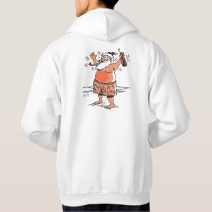 Veste À Capuche Sweatshirt à capuchon blanc de Père Noël ivre reto