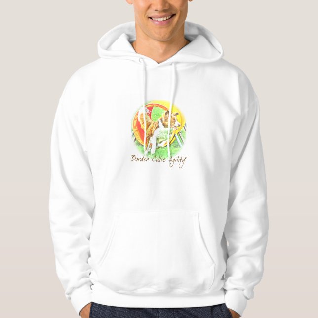 Veste À Capuche Sweatshirt à capuchon d'agilité de border collie (Devant)