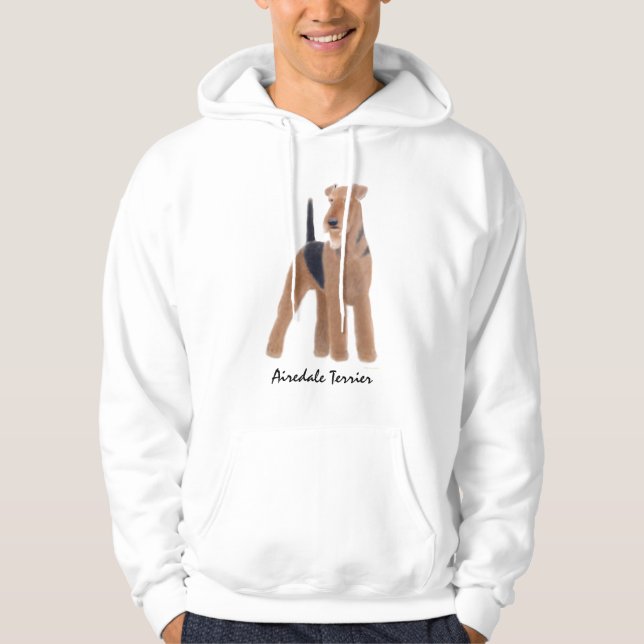 Veste À Capuche Sweatshirt à capuchon d'Airedale Terrier (Devant)