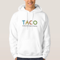 Sweatshirt à capuchon de base de TACO, blanc