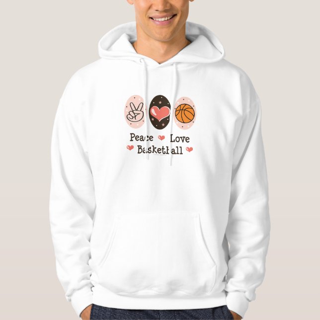 Veste À Capuche Sweatshirt à capuchon de basket-ball d'amour de (Devant)