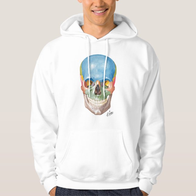 Veste À Capuche Sweatshirt à capuchon de crâne de Netter (Devant)