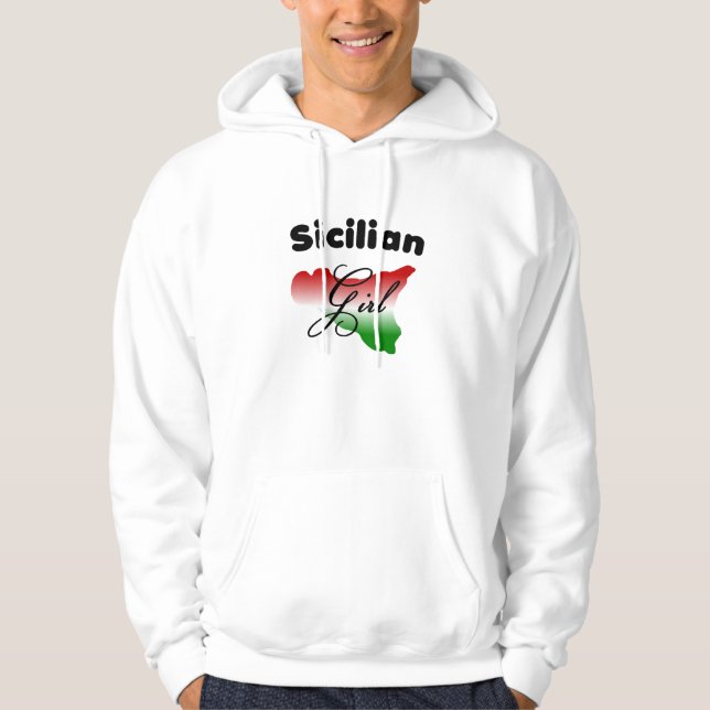 Veste À Capuche Sweatshirt à capuchon de fille sicilienne (Devant)