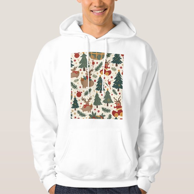 Veste À Capuche Sweatshirt à capuchon de Noël cosy (Devant)