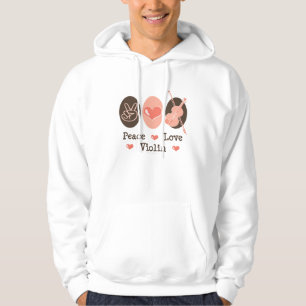 Veste À Capuche Sweatshirt à capuchon de violon d'amour de paix