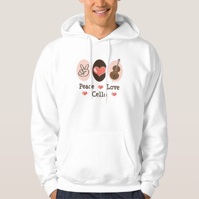 Veste À Capuche Sweatshirt à capuchon de violoncelle d'amour de (Devant)