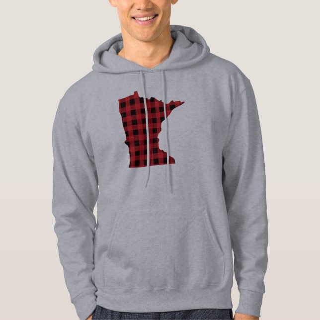 Veste À Capuche Sweatshirt à capuchon du Minnesota de plaid de (Devant)