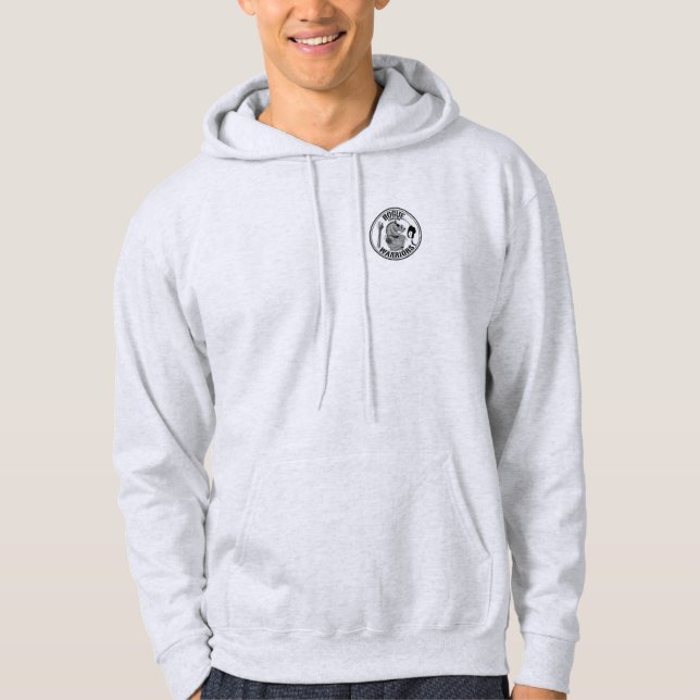 Veste À Capuche Sweatshirt à capuchon escroc du guerrier B&W (Devant)