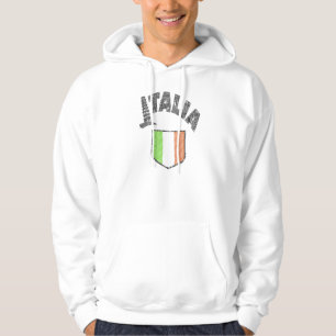 Veste À Capuche Sweatshirt à capuchon vintage de drapeau italien