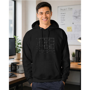 Veste À Capuche Sweatshirt à plan de construction architectural mo