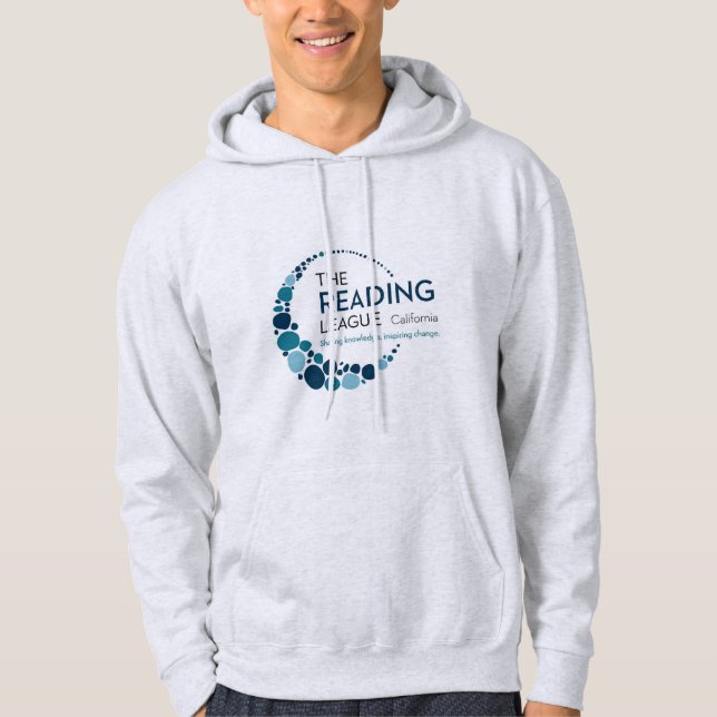 Veste À Capuche Sweatshirt de base gris clair (slogan à l'arrière) (Devant)