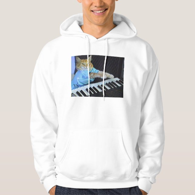 Veste À Capuche Sweatshirt de chat de clavier ! (Devant)