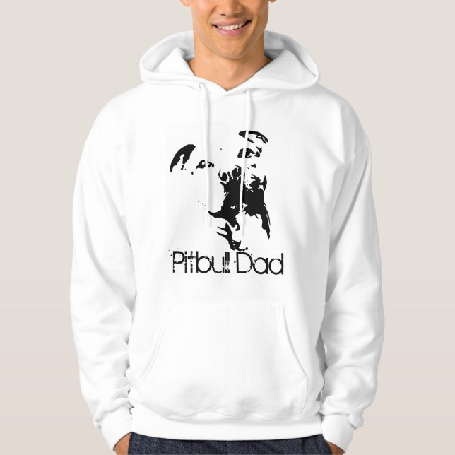 Veste À Capuche Sweatshirt de chien de papa de Pitbull (Devant)