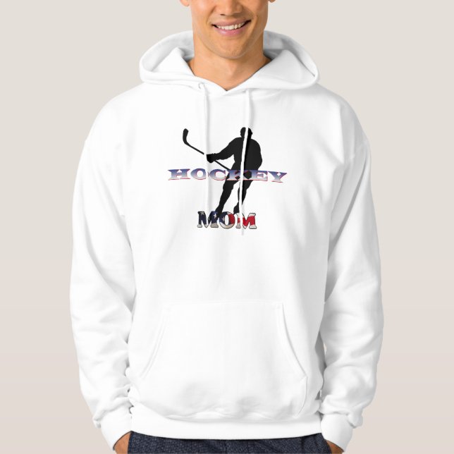 Veste À Capuche Sweatshirt de maman d'hockey (Devant)