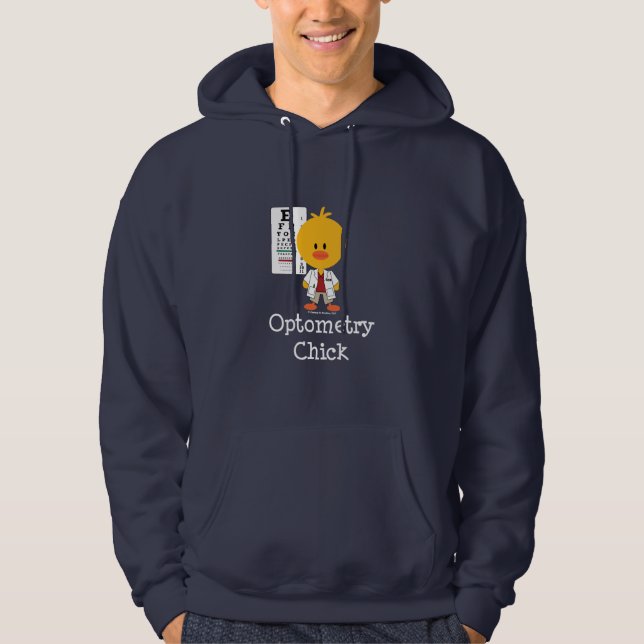 Veste À Capuche Sweatshirt de poussin d'optométrie (Devant)