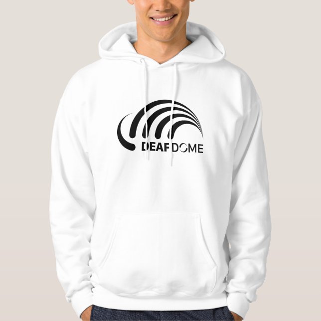 Veste À Capuche Sweatshirt Dôme Sourd avec capuche et logo noir (Devant)